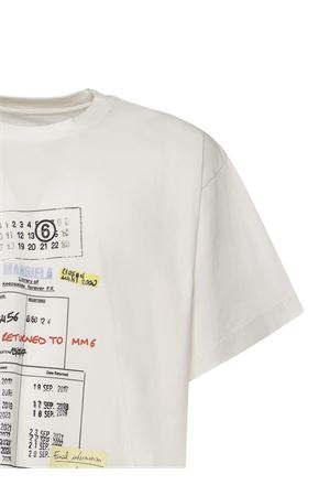 T-shirt in jersey di cotone bianco MM6 MAISON MARGIELA | SH0GC0070M20170101